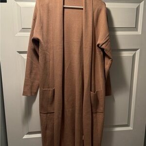 Women's Tan coatigan cardigan